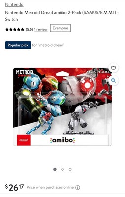 Nintendo Metroid Dread 2 Pack (Samus/E.M.M.I) New 
