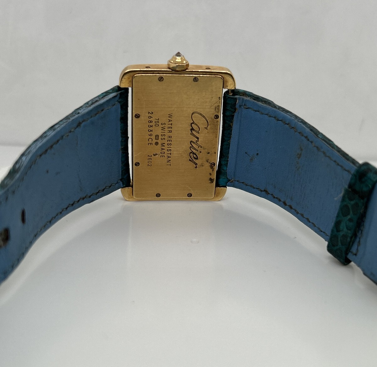 Cartier 2602 Tank Divan Diamond 18k White Gold Quartz 38mm Watch