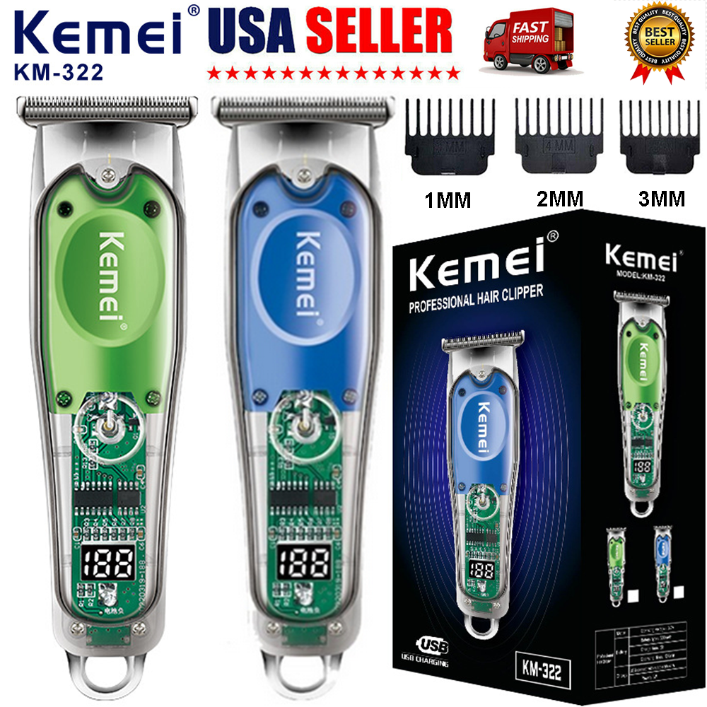 Kemei Hair Clippers Electric LCD Hair Trimmer Rechargeable Haircuts Machine BK10