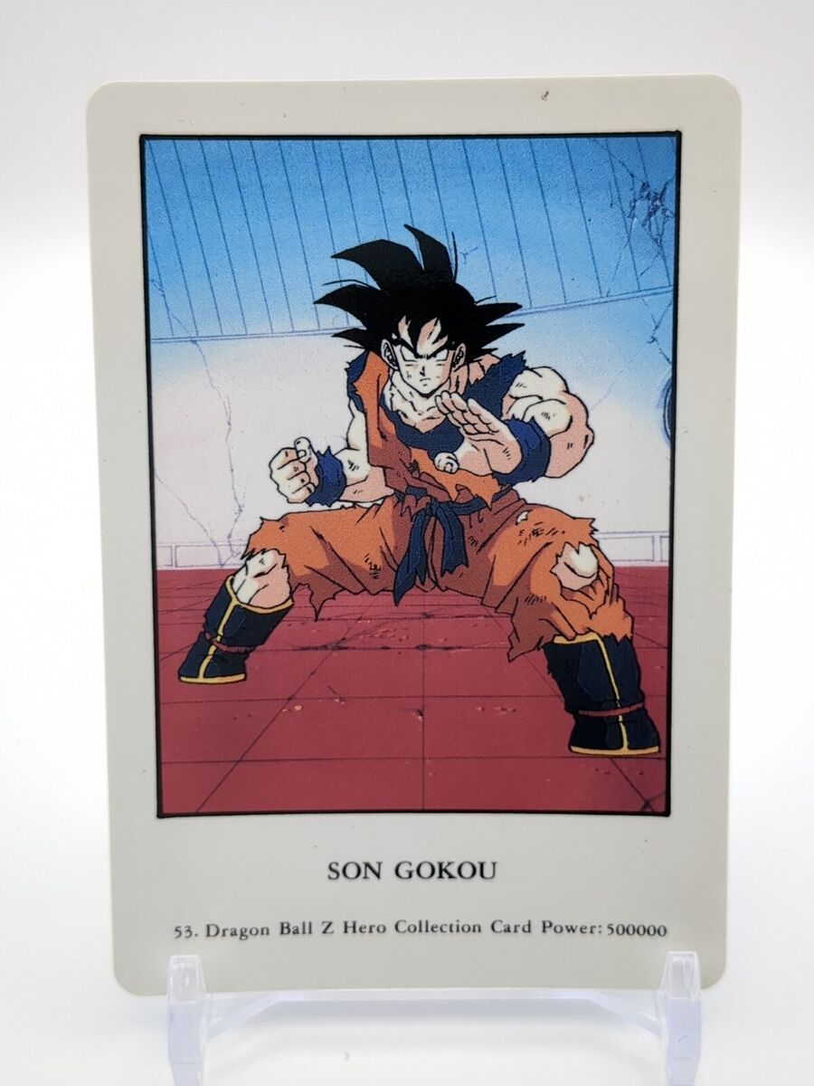 Son Goku #53 Dragon Ball Z Hero Collection Card Amada 1990s Son Goku #53 Dragon Ball Z Hero Collection Card Amada 1990s