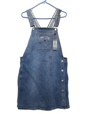 TOMMY JEANS Women Blue Adjustable Strap Denim Sleeveless Short Dress 31