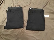 2 pr Lot Chino Pants BOYS 14 plus OLD NAVY Blue Stretch Skinny built in flex