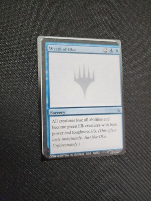 テストプリント Wrath of Oko 5/16/2054 DA1 RU03 Wrath Of Oko - Playtest Card from Gavin Verhey's Unknown Event