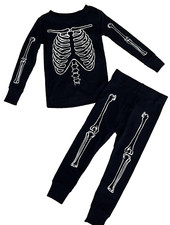 Old Navy Toddler Glow in the Dark Snug-Fit Skeleton Pajama Set 18-24mo ST42