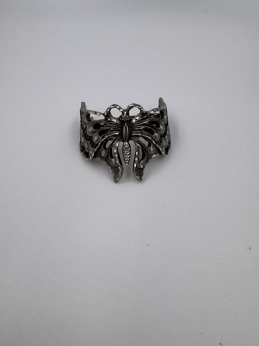 Vintage Brevette SGDG Metall Haarspange Haarspange silberfarben SCHMETTERLING