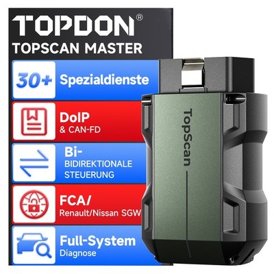 TopScan Master Fahrzeugscanner mit CAN-FD DoIP für moderne Autos