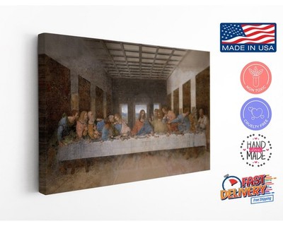 The Last Supper Canvas Print by Leonardo da Vinci, Painting Reproduction Art