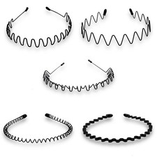 Unisex Elastic Metal Headband   Non-Slip Wavy Spring Hair Hoop for Men  Women 