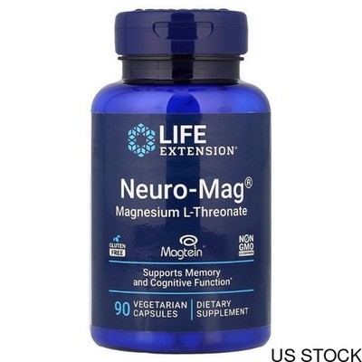 .Life Extension Neuro-Mag Magnesium L-Threonate 90ct Veggie Softgels~