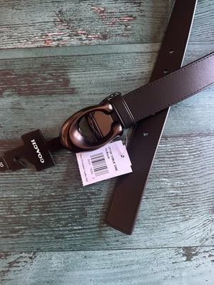 BN COACH Signature C Buckle Cut-To-Size Reversible Belt Black