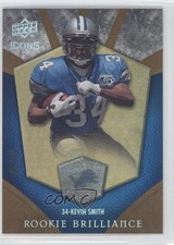 2008 Upper Deck Icons Rookie Brilliance Rainbow Gold 9/99 Kevin Smith #RB23 9ss