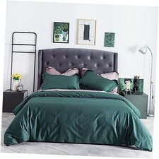 Emerald Green Duvet Cover 100 Cotton 3 Pcs Set 1 Vintage Queen Dark Green