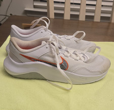 Nike White Orange Gray Mesh Low Top Lace Up A...