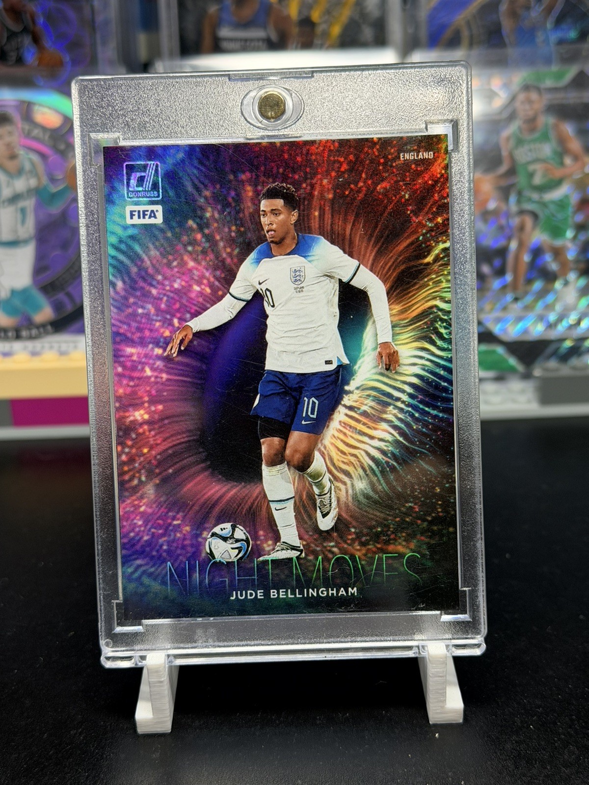 Jude Bellingham #2 Soccer Cards 2023 Panini Donruss Night Moves trading card — raw and PSA graded price guide