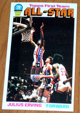 1976 Topps Julius Erving #127 All Star Tall Boy 76ers HOF EX