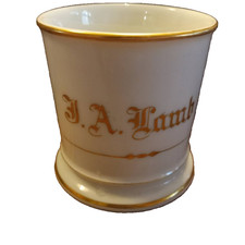 Vintage Barber Shop Named Shaving Mug Cup  J A Lamb Porcelain 10 Ounces