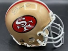 JOE MONTANA Signed SF 49ERS Mini Helmet Mounted Memories COA