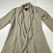 Peregrine Womens Sweater Cardigan Pure Wool Beige XL #2360
