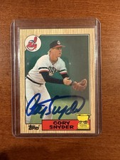 Cory Snyder Autographed 2 Rookie Card  Lot 1985 & 1987 Topps Indians