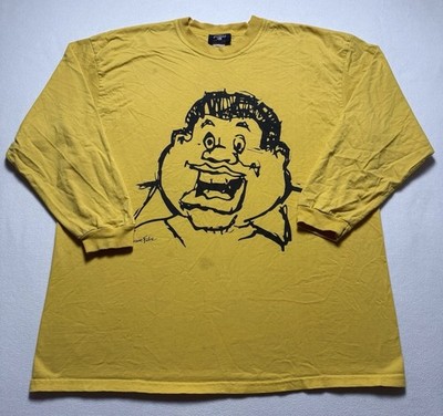FUBU Platinum Fat Albert T Shirt Mens 3XL Long Sleeve Mustard Yellow Streetwear
