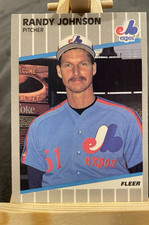 1989 Fleer Randy Johnson Montreal Expos Marlboro Blackout Card #381 RC