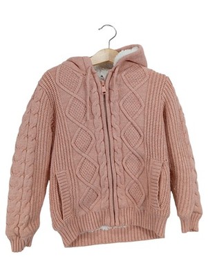 Futurino Mädchen Strickjacke Rosa Gr. 116 mit Teddyfutter