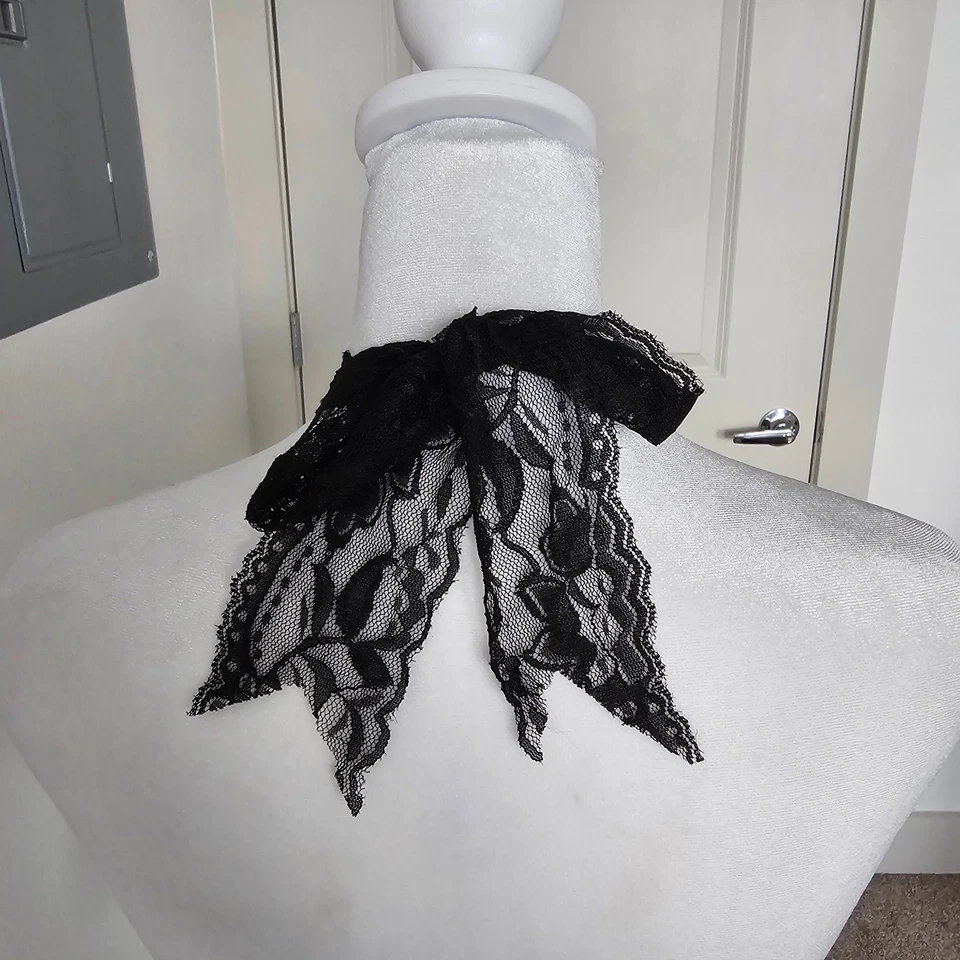 Top bustier halter de encaje de imitación de cuero negro sin marca S/M gótico sexy festival Foto 4 de 4