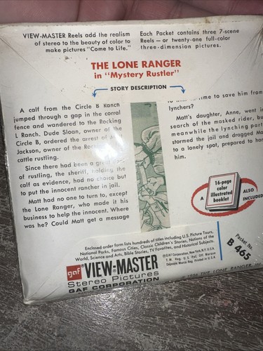 Vintage 1956 The Lone Ranger View Master Factory Sealed NOS NEW - Picture 7 of 9