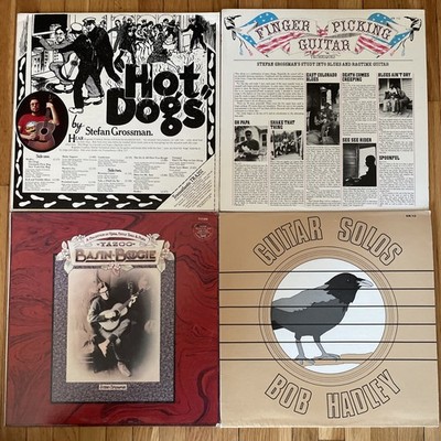 Stefan Grossman Bob Hadley Lot of 4 LP Records Solo Guitar Blues Folk NM/NM 