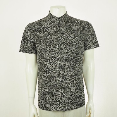 Lululemon Airing Easy Button Down Shirt Mens Medium Black Geometric AOP Print