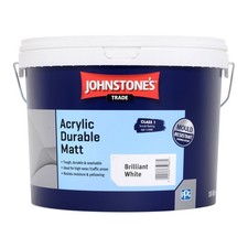 Johnstones Trade - Acrylic Durable Matt - White - 10L