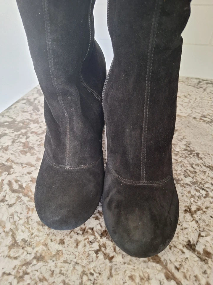 BOTAS ALTAS MARC BY MARC JACOBS CUERO GAMUZA NEGRO Talla 39 Foto 2 de 4