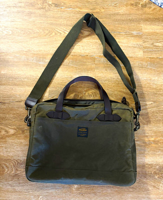 Filson Tin Cloth Compact Briefcase - Otter Green 