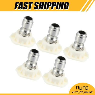 #ad Five 40 Degrees High Pressure Washer Spray Nozzle Tips Quick Connector Universal $11.99