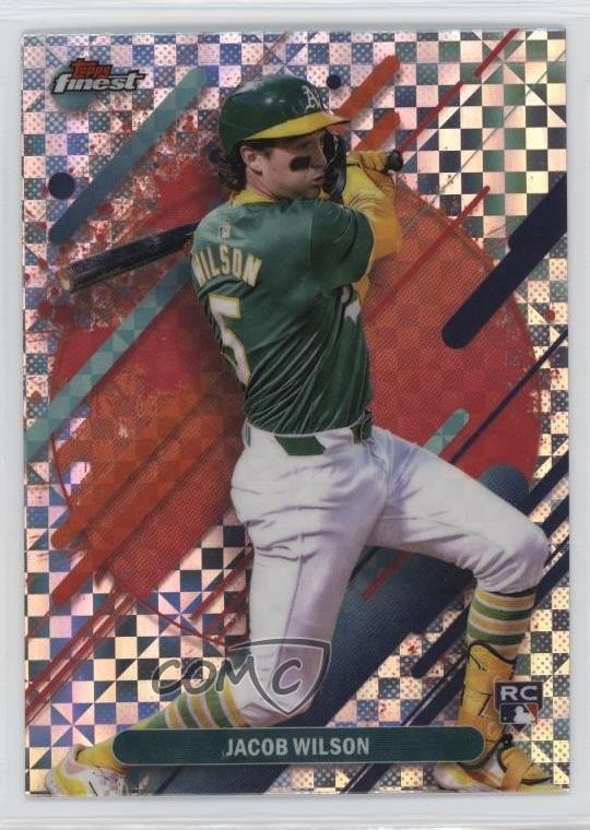 2025 Topps Finest Rare Checkerboard Refractor Jacob Wilson #295 2a5