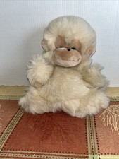Vintage Russ Berrie Plush Hand Puppet Tan Monkey Mungo Golf Head Cover
