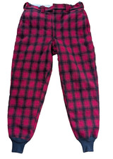 VINTAGE WOOLRICH RED BUFFALO PLAID WOOL HUNTING PANTS 36 EUC