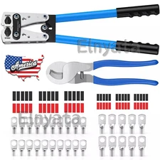 Cable Lug Crimping Tool 6-50mm² Wire Plug Crimper Battery Terminal Connector Kit