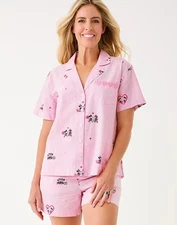 NWT Lilly Pulitzer Mari PJ Shirt & Elly Boxer Set Multi Disney , Choose Size