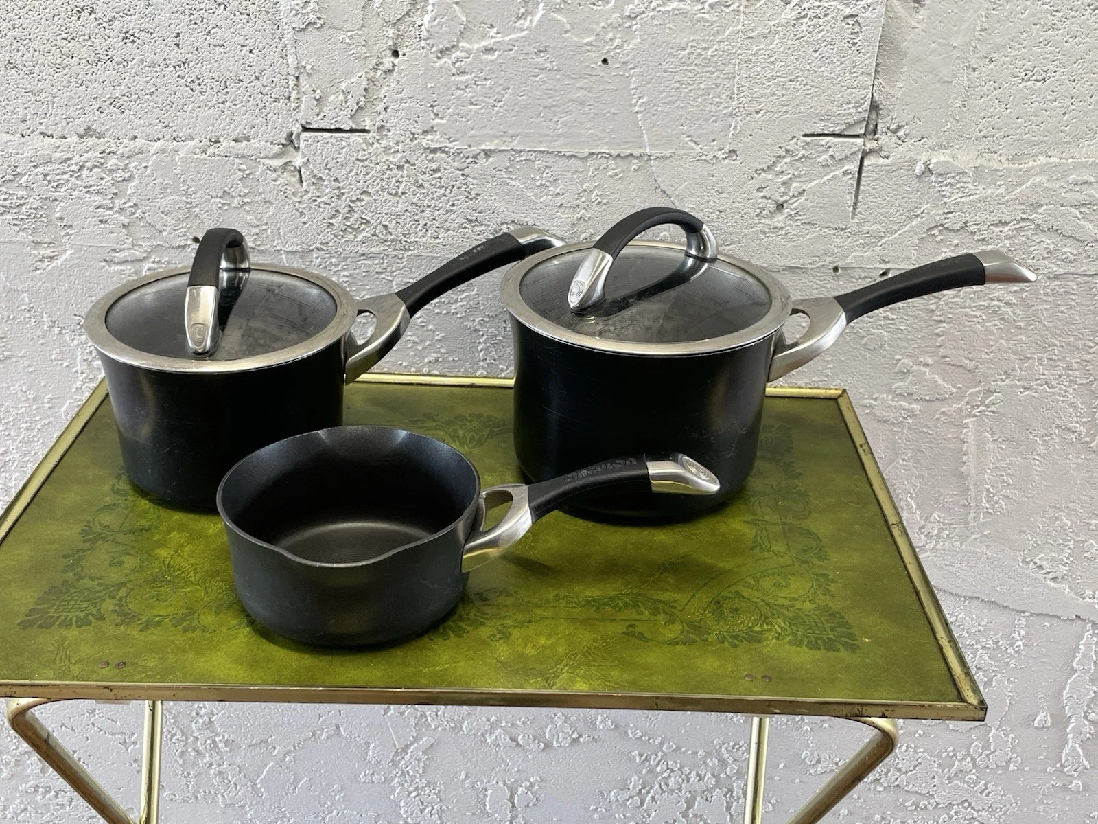 Circulon Symmetry Hard Anodized Nonstick Cookware Pots Lids 1 Quart 2 Quart 3 QT