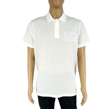 GANT Men White Reg Tonal Shield Short Sleeves Pique Polo Shirt Size L