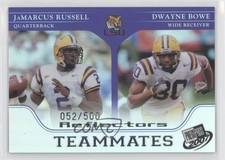2007 Press Pass Teammates Reflectors 52/500 JaMarcus Russell Dwayne Bowe #91 he0