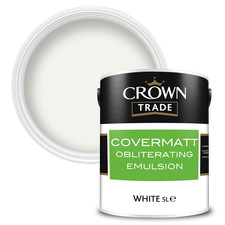 Crown Trade Paint Covermatt Obliterating Emulsion | All Sizes | White & Magnolia