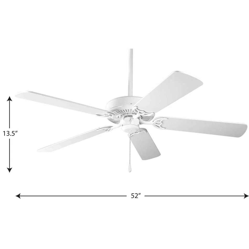 Progress Lighting AirPro ES 52 AirPro 52" 5 Blade Indoor Ceiling - White - Image 3 of 4
