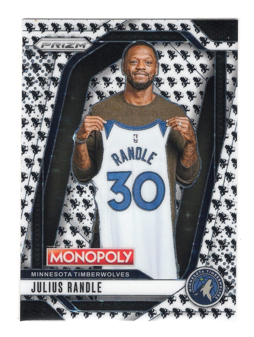 2024-25 Panini Prizm Monopoly - Julius Randle #41 Monopoly Man Black & White 