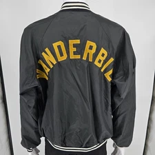 Vintage 1990s Hartwell Vanderbilt University Nylon Satin Bomber Jacket (XL)