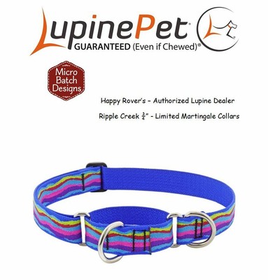 Lupine Lifetime Training Martingale Dog Collar 3/4''  RIPPLE CREEK