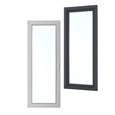 Balkontür PVC 750 x 1950mm Kunststoff Dreh-Kipp Anthrazitgrau Bodentiefe Fenster