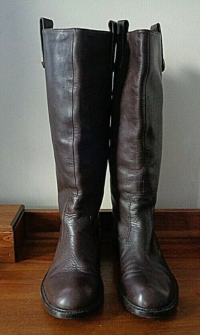 MARC JACOBS brown leather knee high boots size 8.5