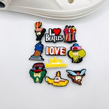 Beatles Charms passend f&uuml;r Crocs 10er SET Schuh Clog Charms echter UK-Verk&auml;ufer
